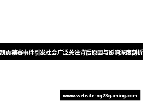 魏震禁赛事件引发社会广泛关注背后原因与影响深度剖析