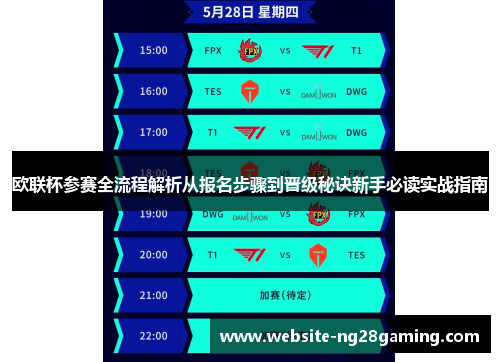 欧联杯参赛全流程解析从报名步骤到晋级秘诀新手必读实战指南